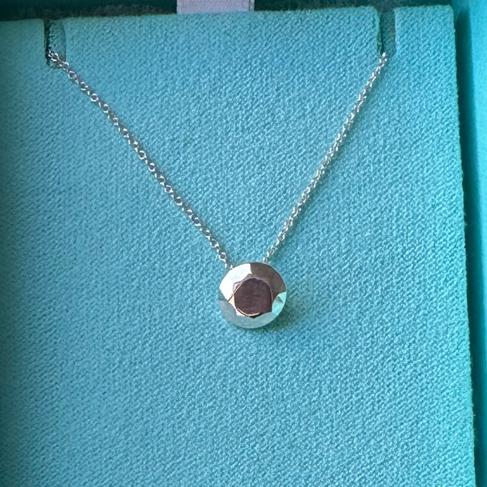 Tiffany & Co. Elsa Peretti 2 Carat Faceted Pendant Necklace — Sterling Silver